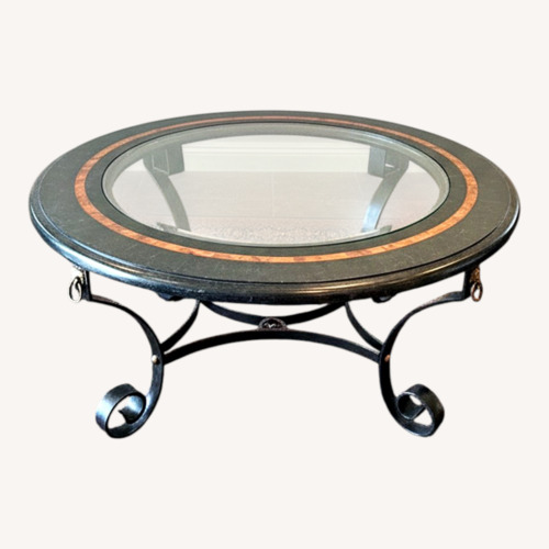 Used Black Glass Coffee Table for sale on AptDeco