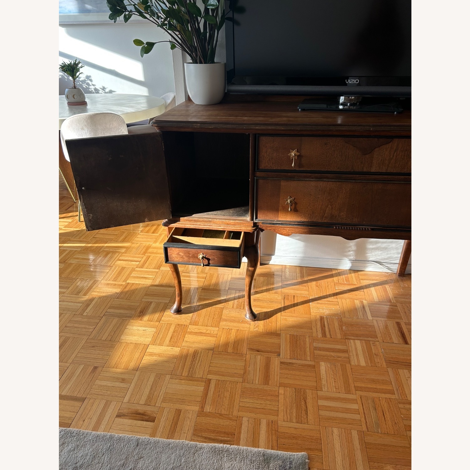 Antique Natural Wood Sideboard - image-5