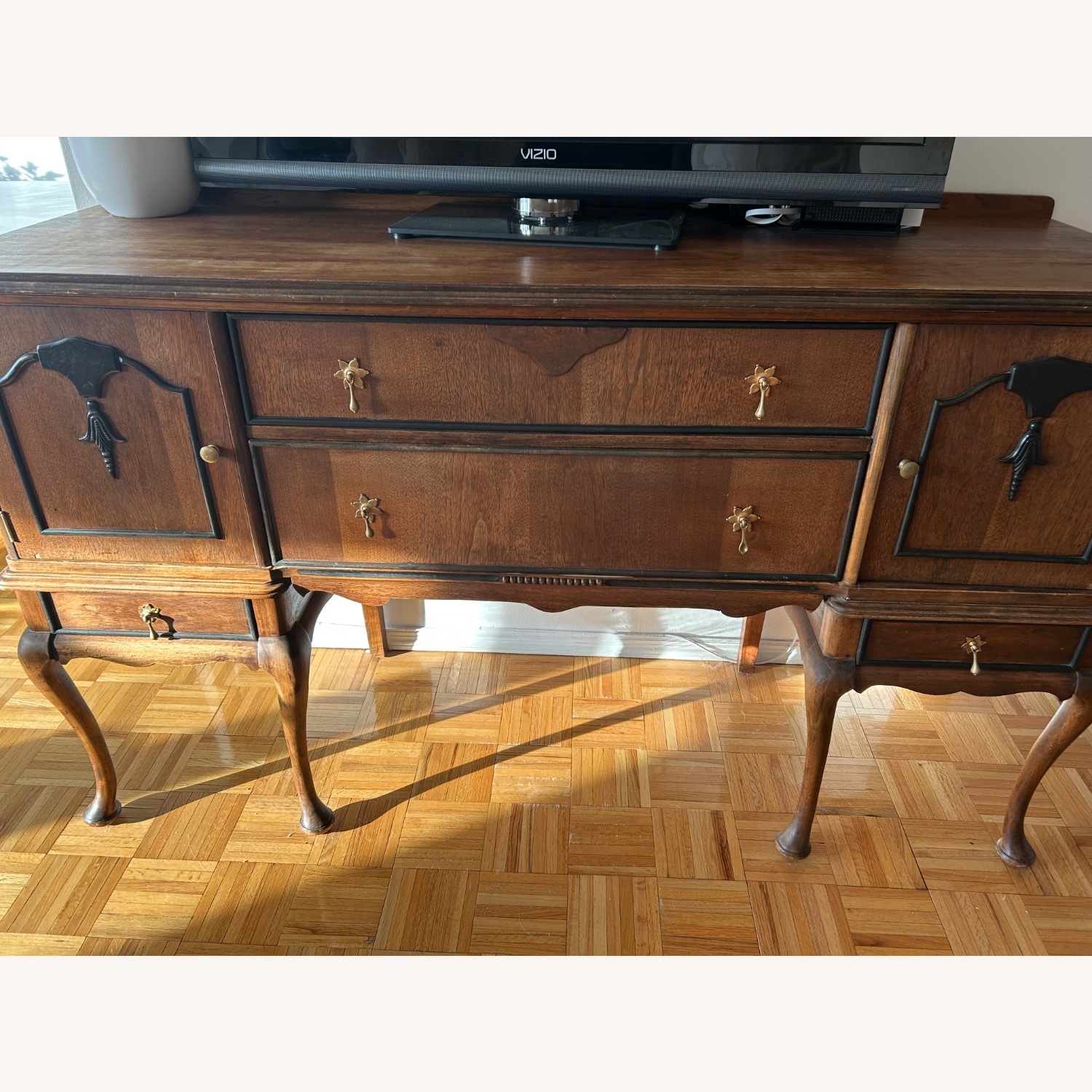 Antique Natural Wood Sideboard - image-4