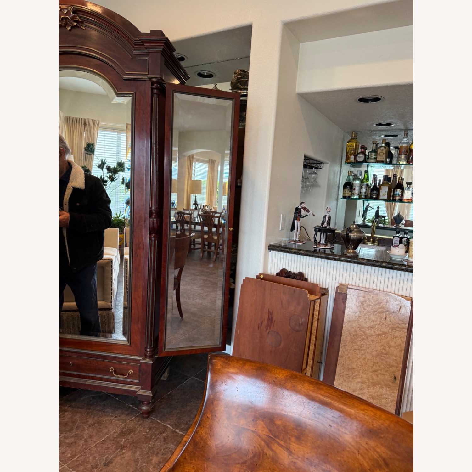 Dark Brown Armoire - image-5