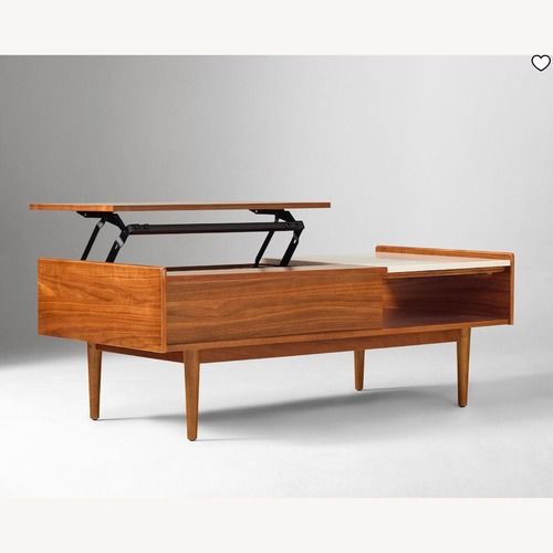 Used West Elm Mid-Century Marble Pop-Up Coffee Table for sale on AptDeco