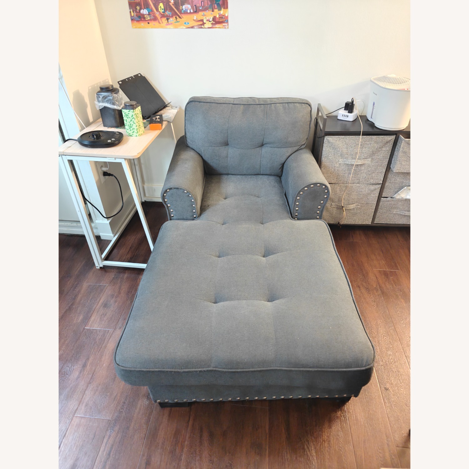 Walmart Linen Chaise Lounge  - image-2