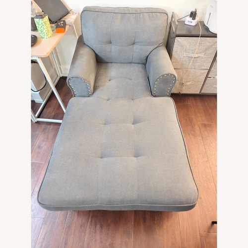 Used Walmart Linen Chaise Lounge  for sale on AptDeco