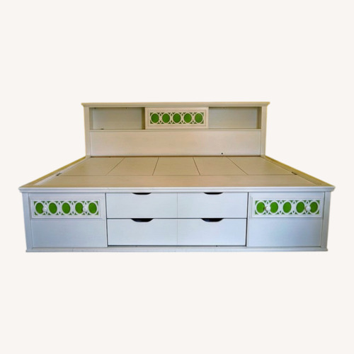 Used Ashley Furniture White Wood Full Bed for sale on AptDeco