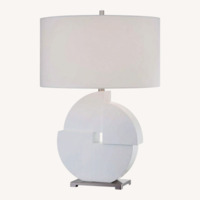 George Kovacs White Vinyl Table Lamp