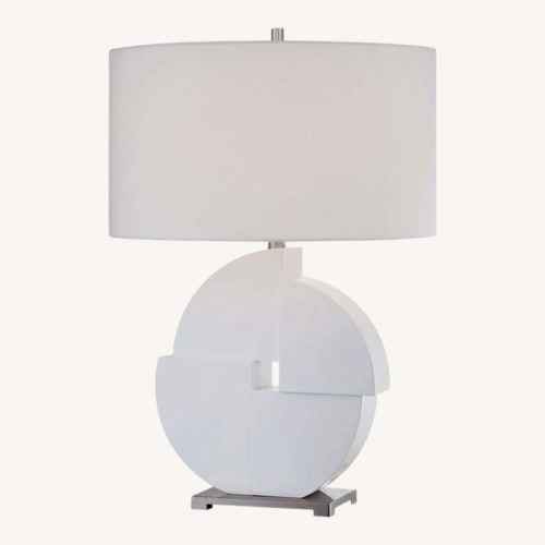 Used George Kovacs White Vinyl Table Lamp for sale on AptDeco