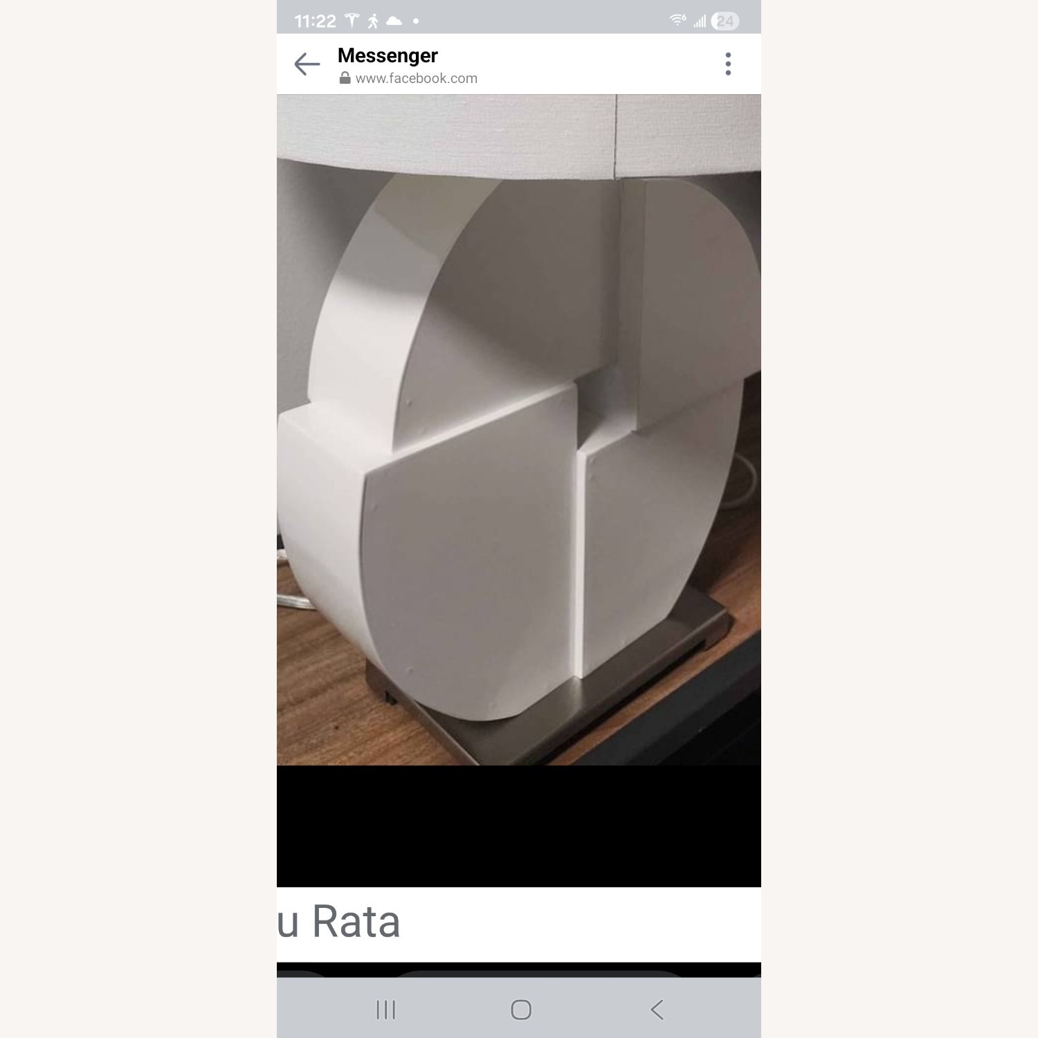 George Kovacs White Vinyl Table Lamp - image-2