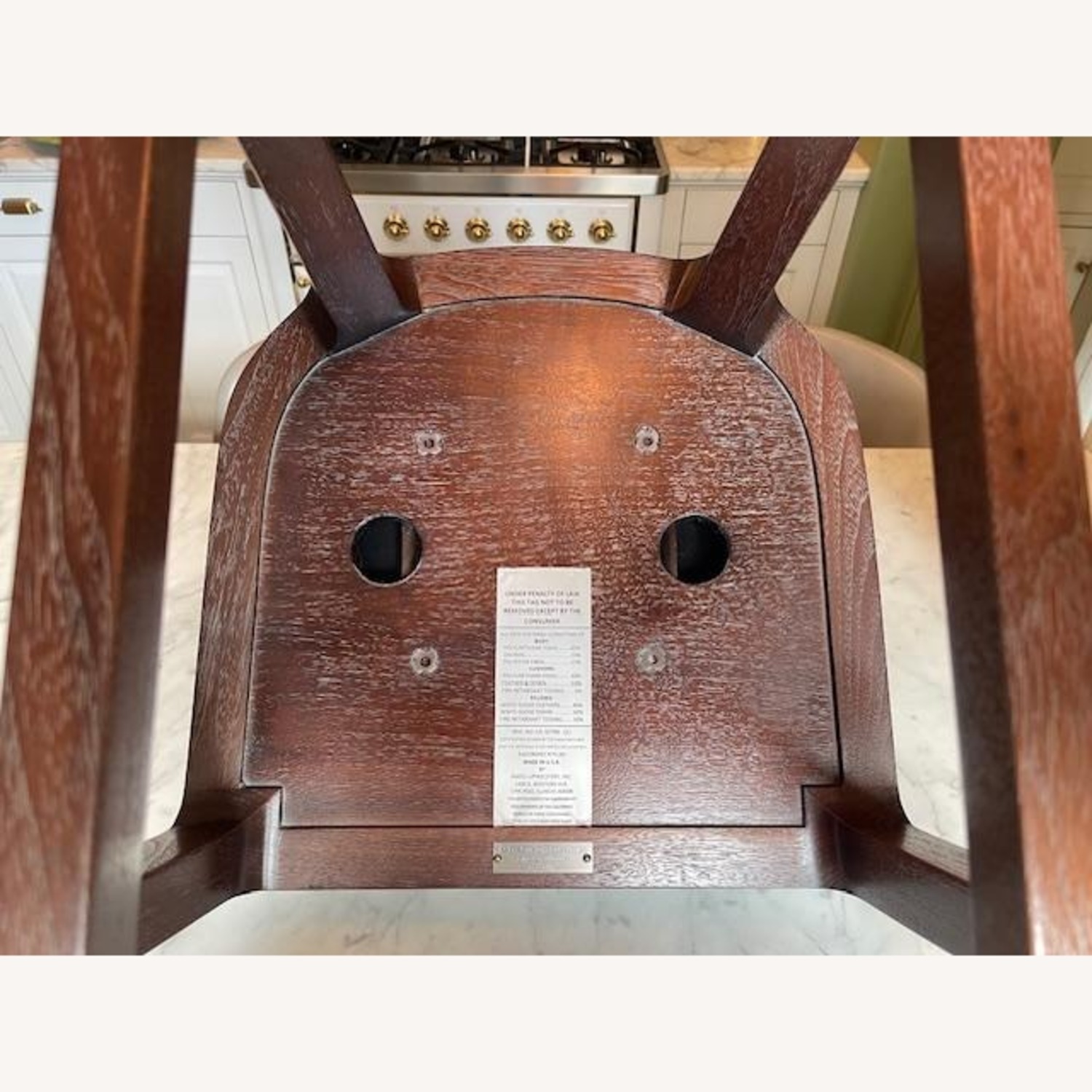 Custom Made Leather Counter Swivel Stools - image-4