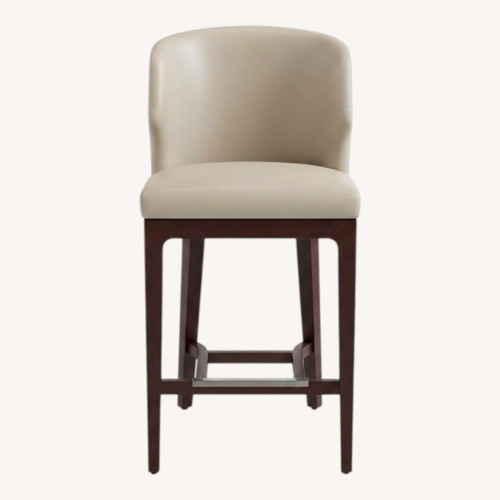 Used Custom Made Leather Counter Swivel Stools for sale on AptDeco