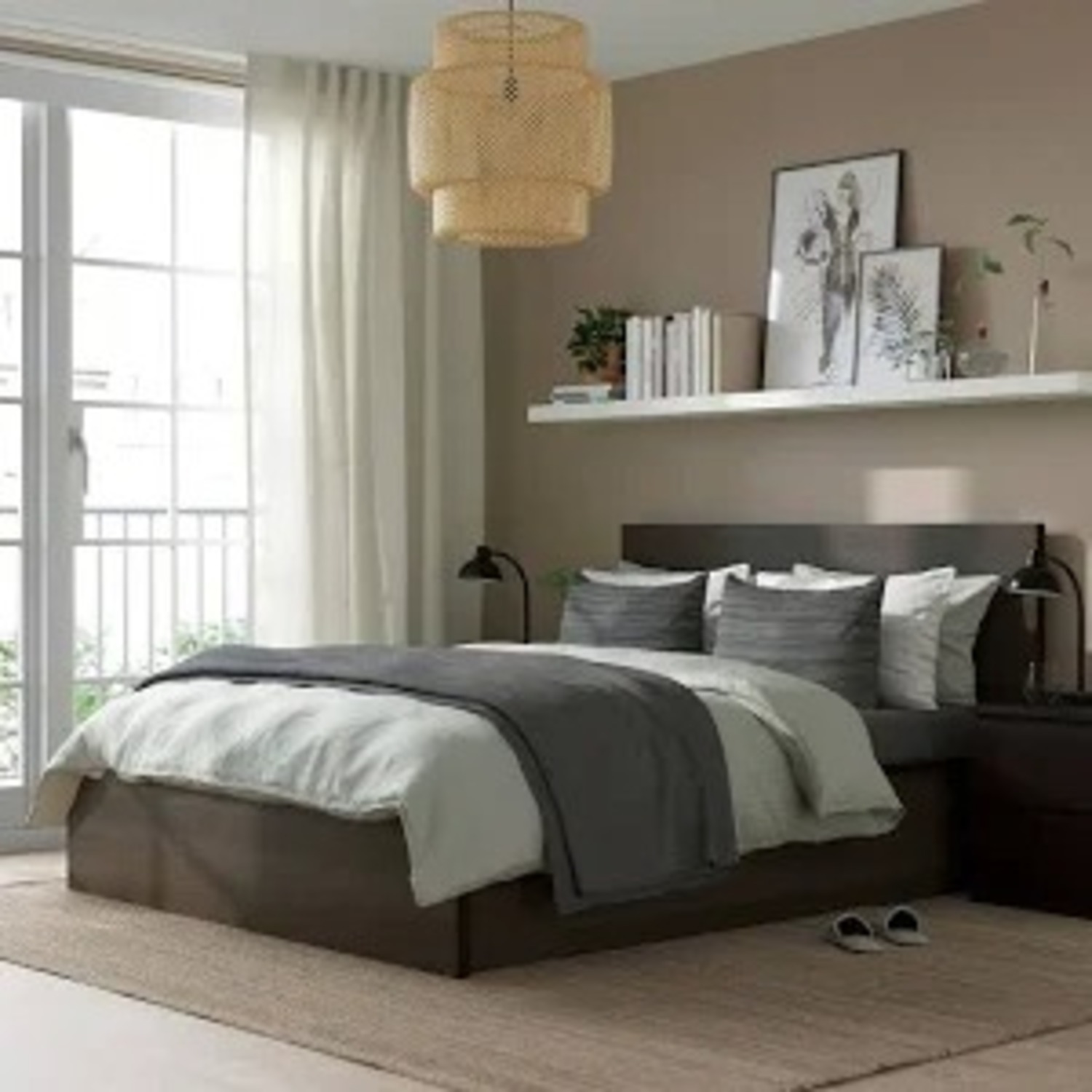 IKEA Malm Black Queen Bed with Storage - image-3