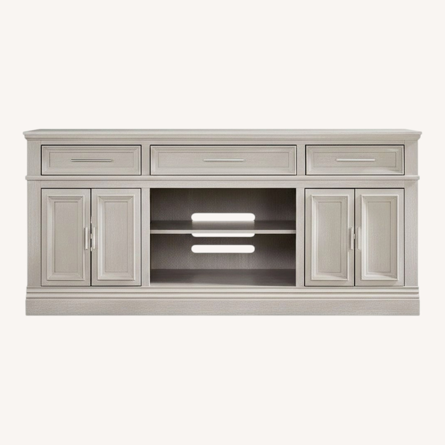 Rooms To Go Stephenson Light Gray Media Console - image-0