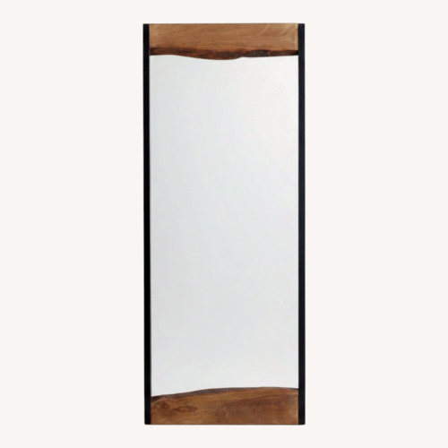 Used Walnut Brown Live Edge Leaning Full Length Mirror for sale on AptDeco