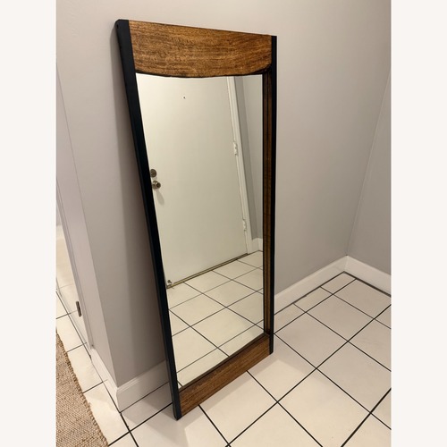 Used Walnut Brown Live Edge Leaning Full Length Mirror for sale on AptDeco