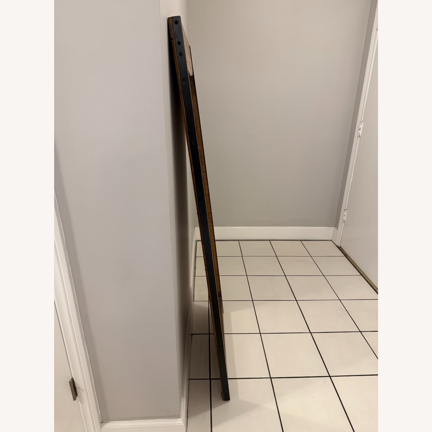 Walnut Brown Live Edge Leaning Full Length Mirror - image-3