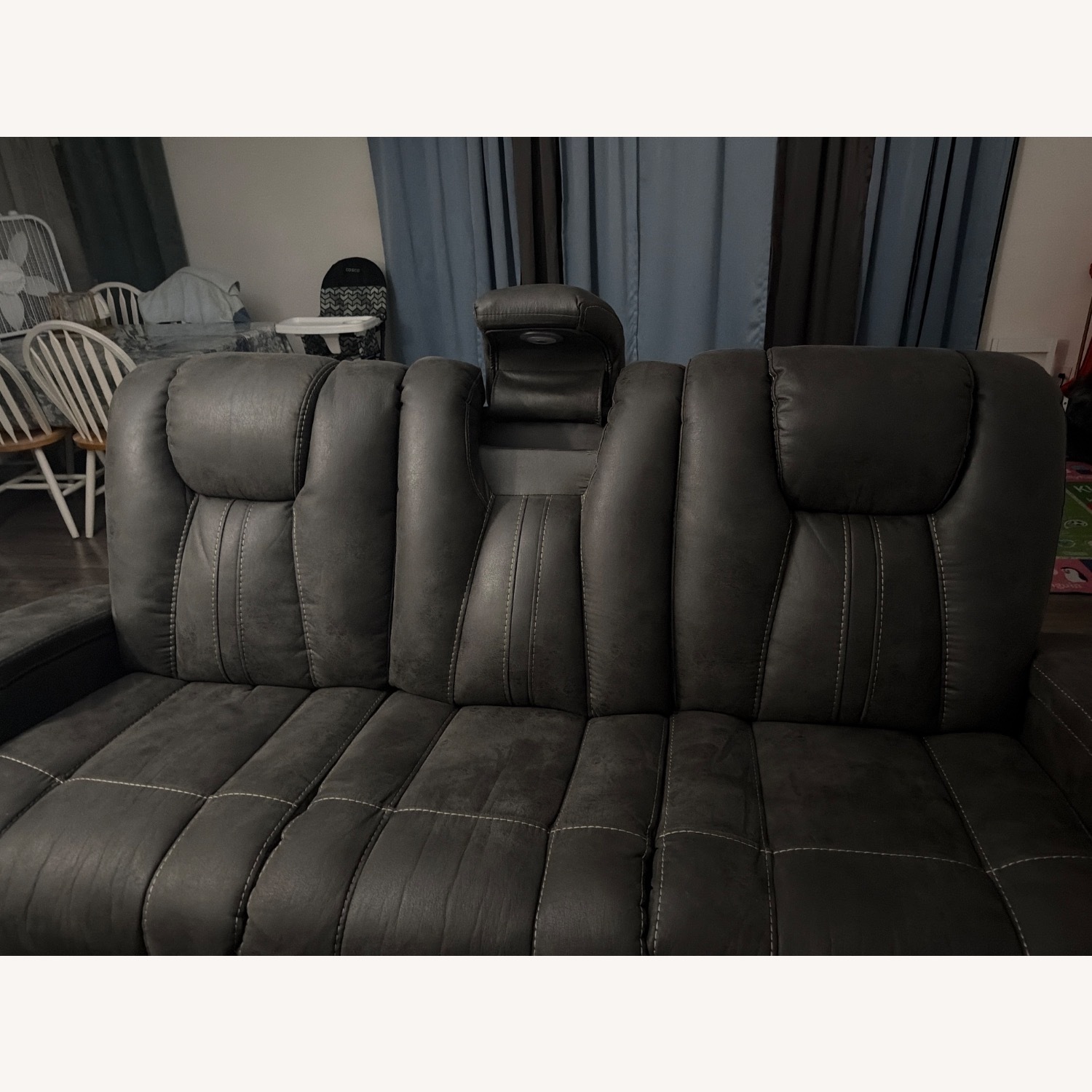 Bob's Discount Viking Graphite 83'' Manual Reclining Sofa with USB Port - image-4