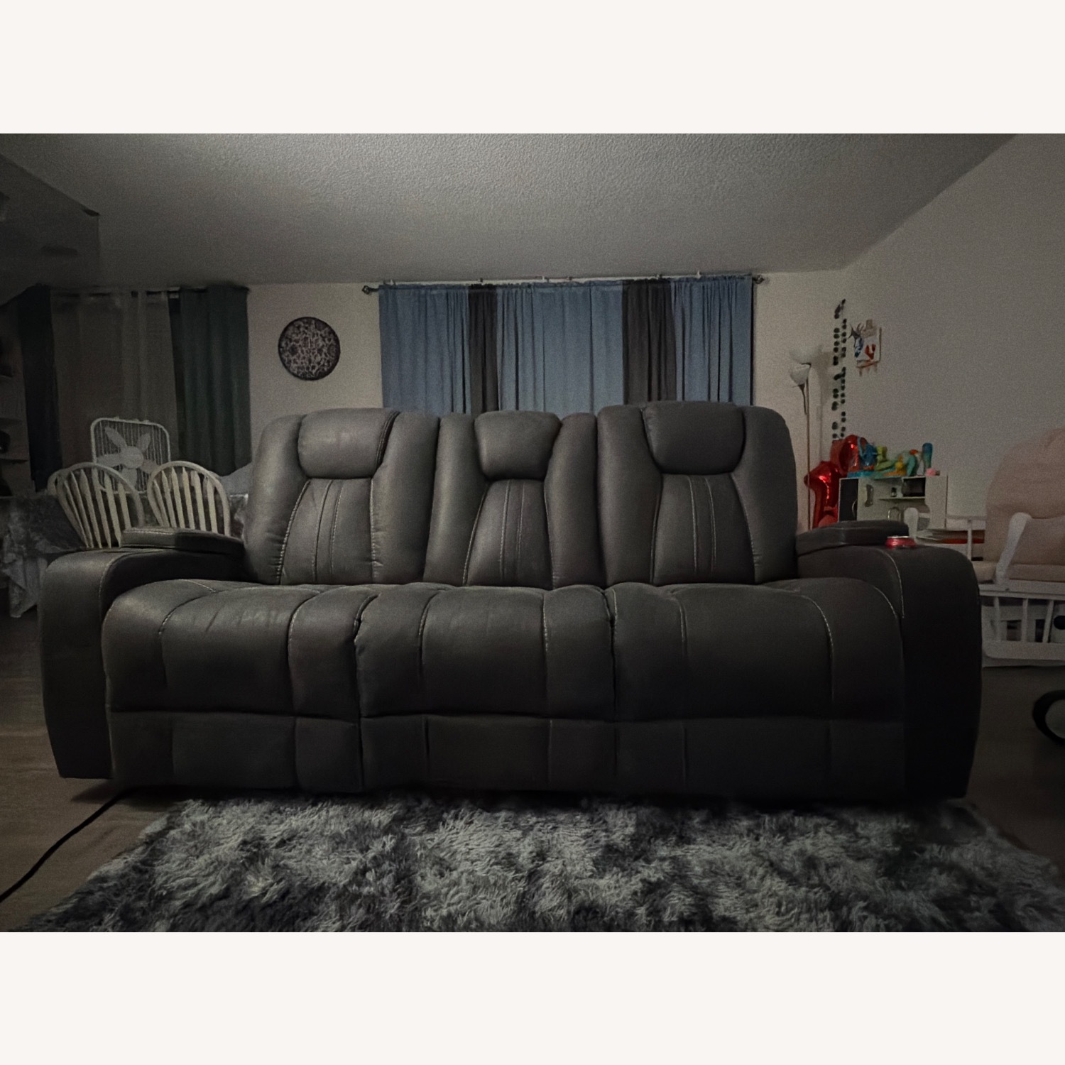 Bob's Discount Viking Graphite 83'' Manual Reclining Sofa with USB Port - image-2
