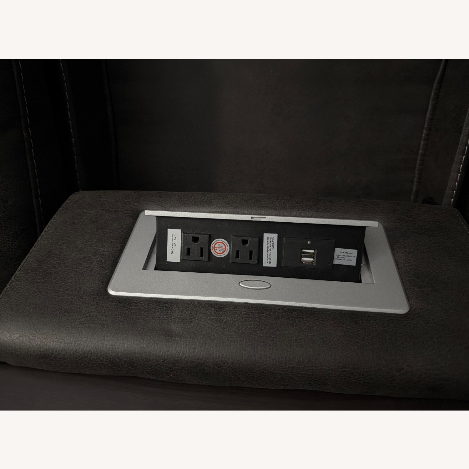 Bob's Discount Viking Graphite 83'' Manual Reclining Sofa with USB Port - image-6