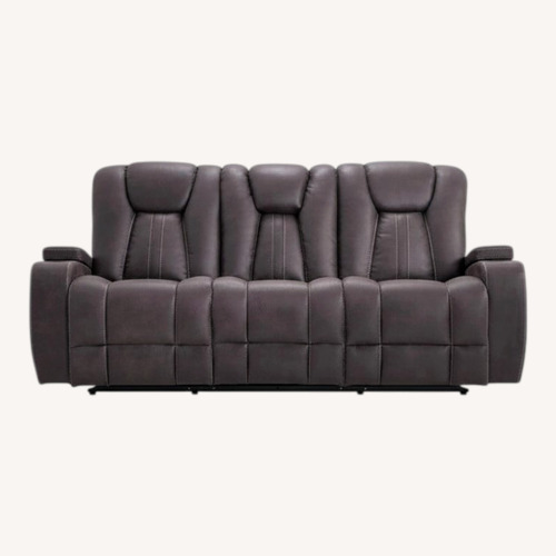 Used Bob's Discount Viking Graphite 83'' Manual Reclining Sofa with USB Port for sale on AptDeco