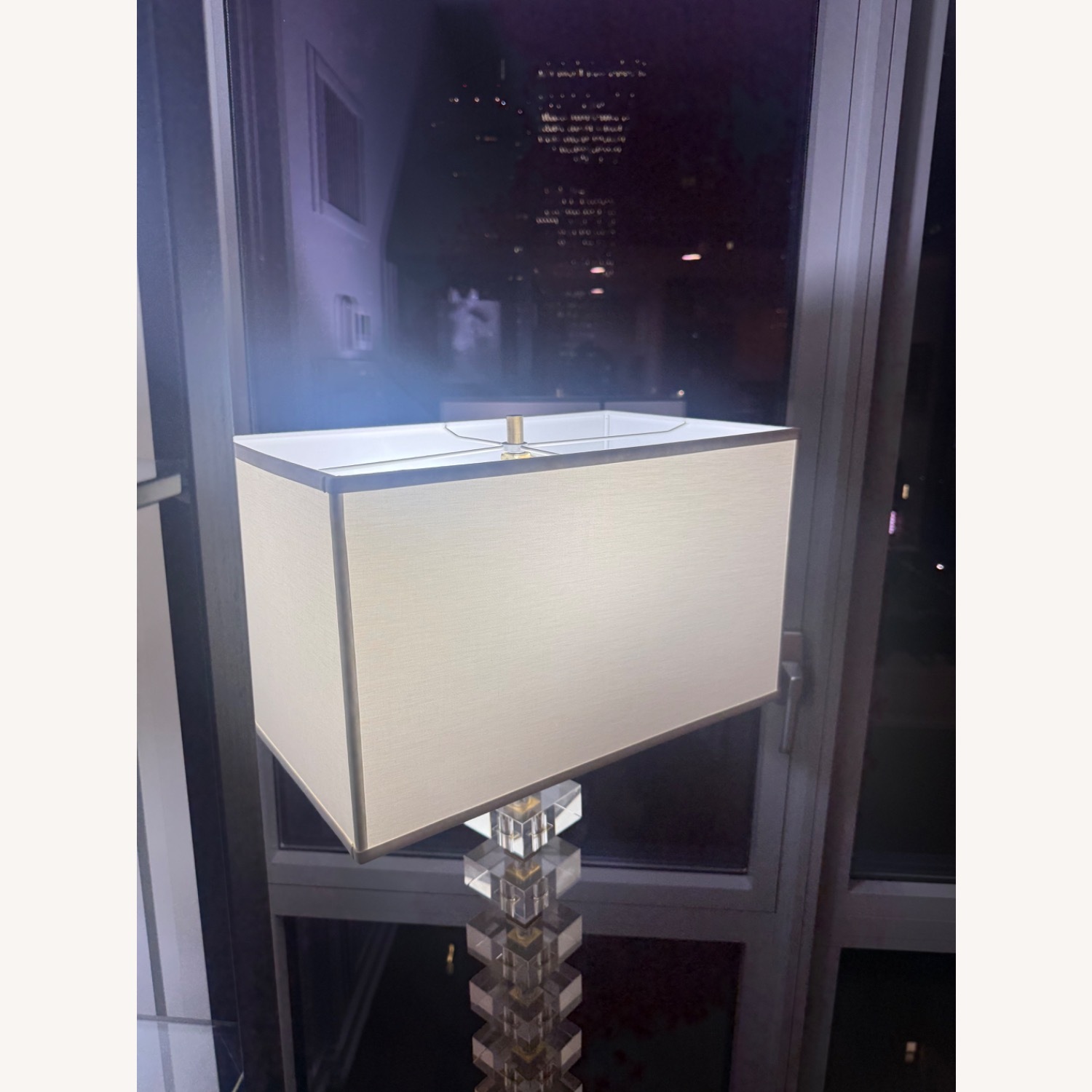 Williams Sonoma Stacked Crystal Floor Lamp - image-8