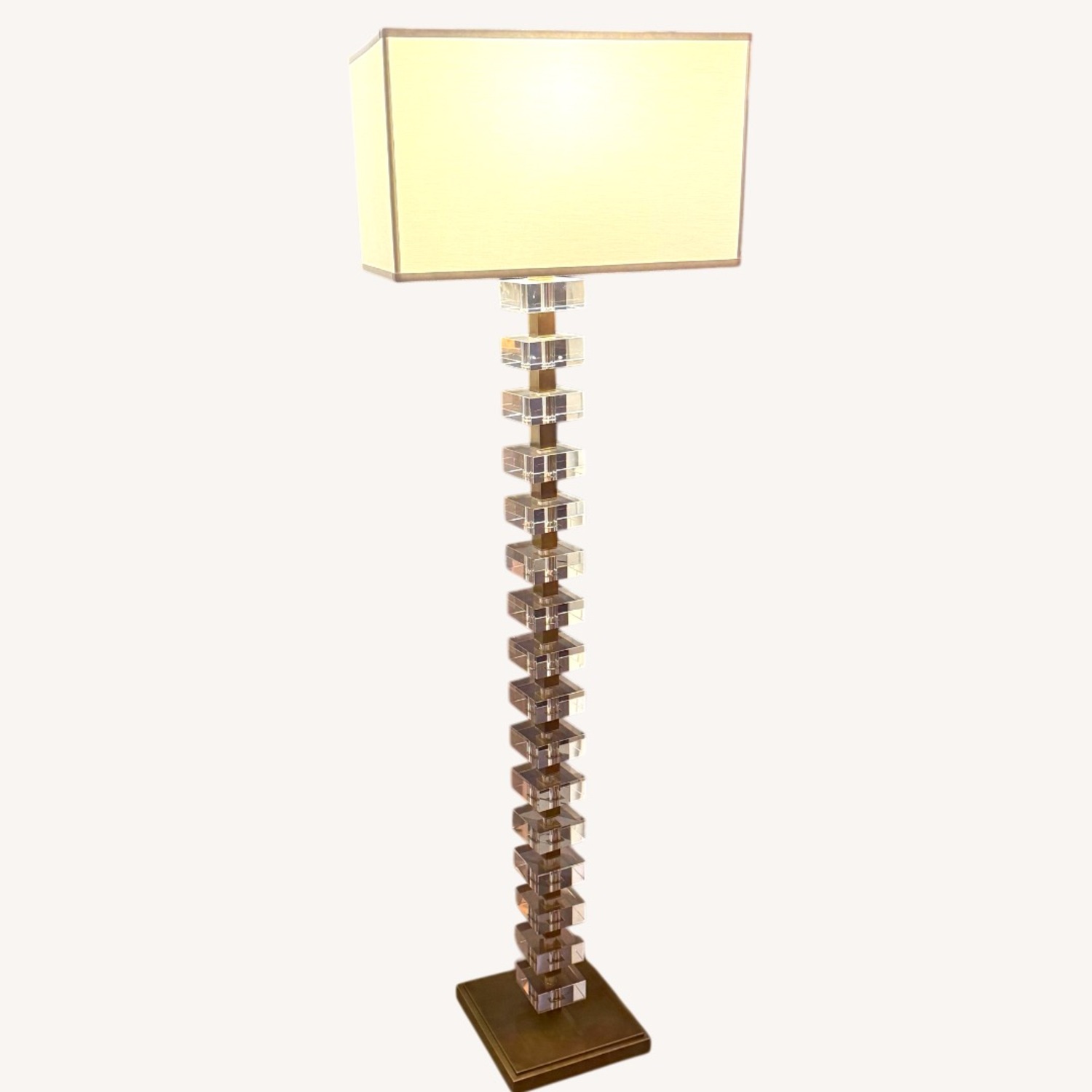 Williams Sonoma Stacked Crystal Floor Lamp - image-1