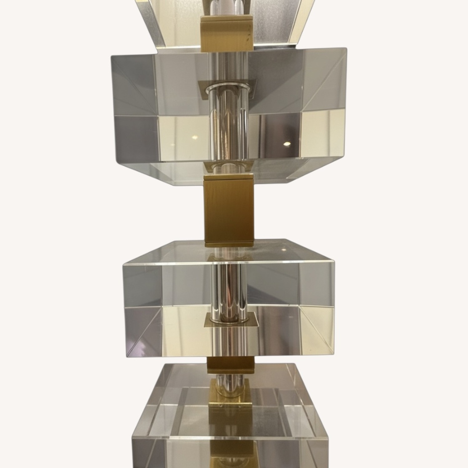 Williams Sonoma Stacked Crystal Floor Lamp - image-5