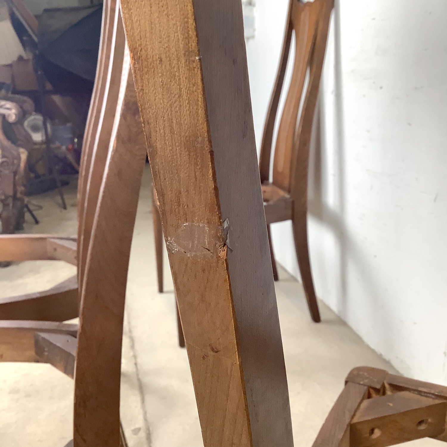 Set 4 MCM Walnut High-Back Dining Chairs - image-16