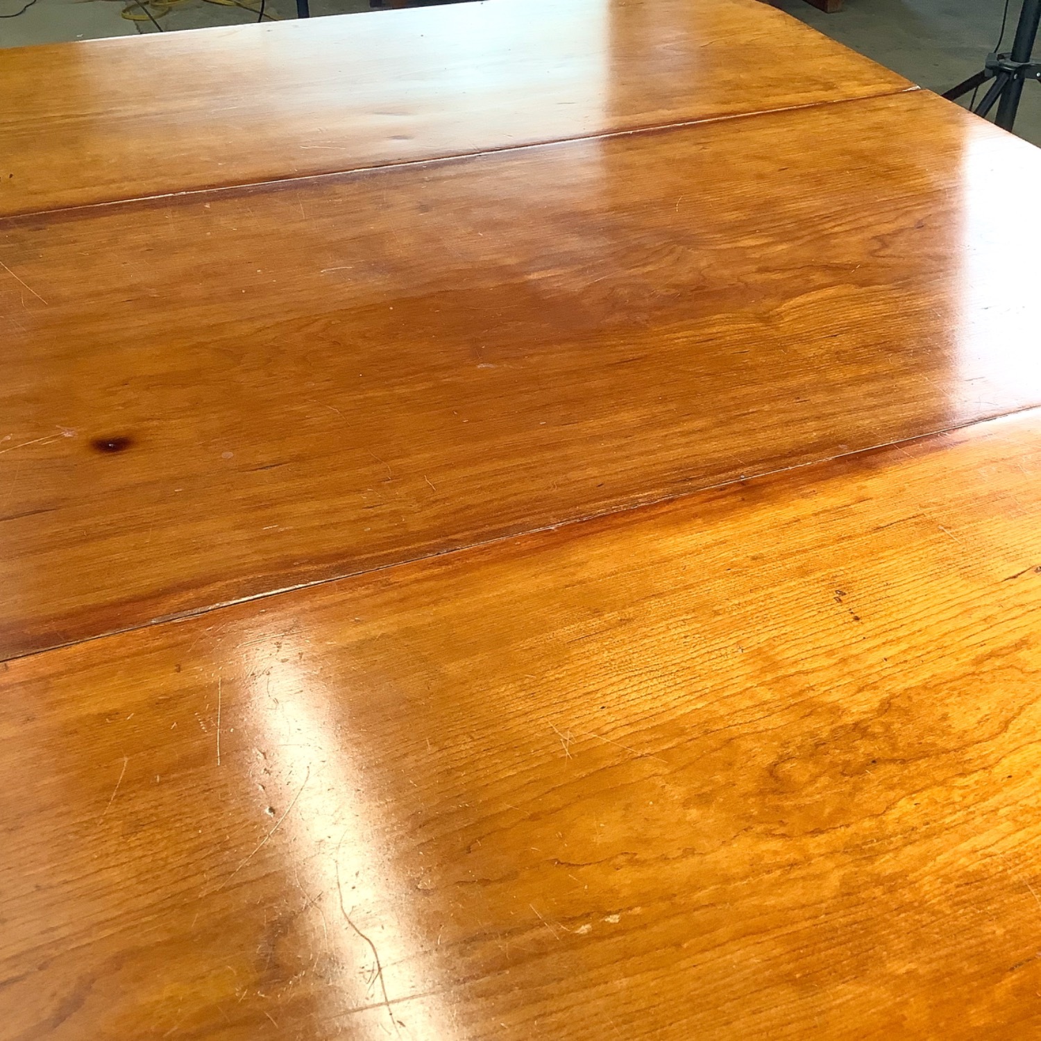 Antique Drop-Leaf Table, Spool Legs, Brass Casters - image-9