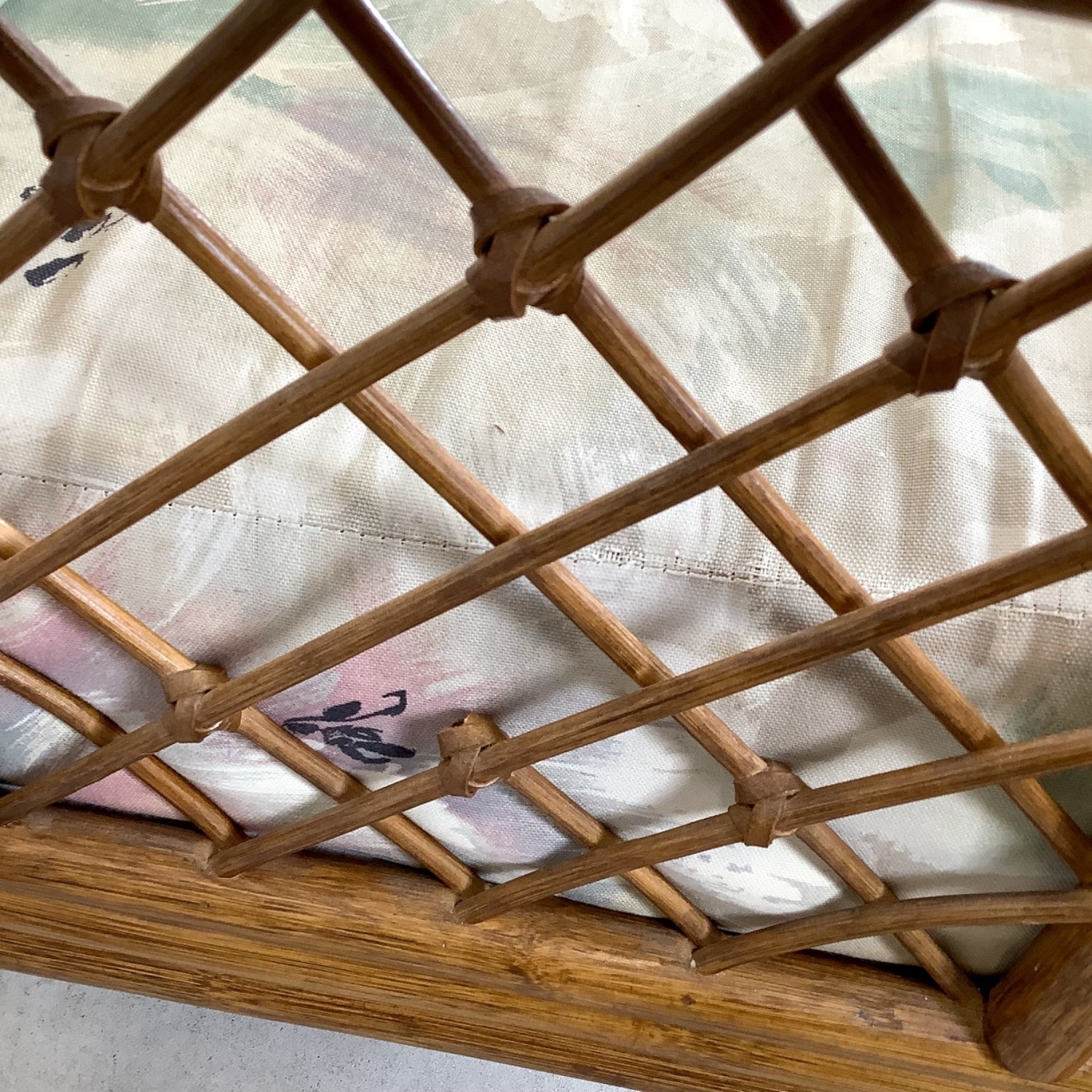 Vintage Rattan Three-Seat Sofa - image-9