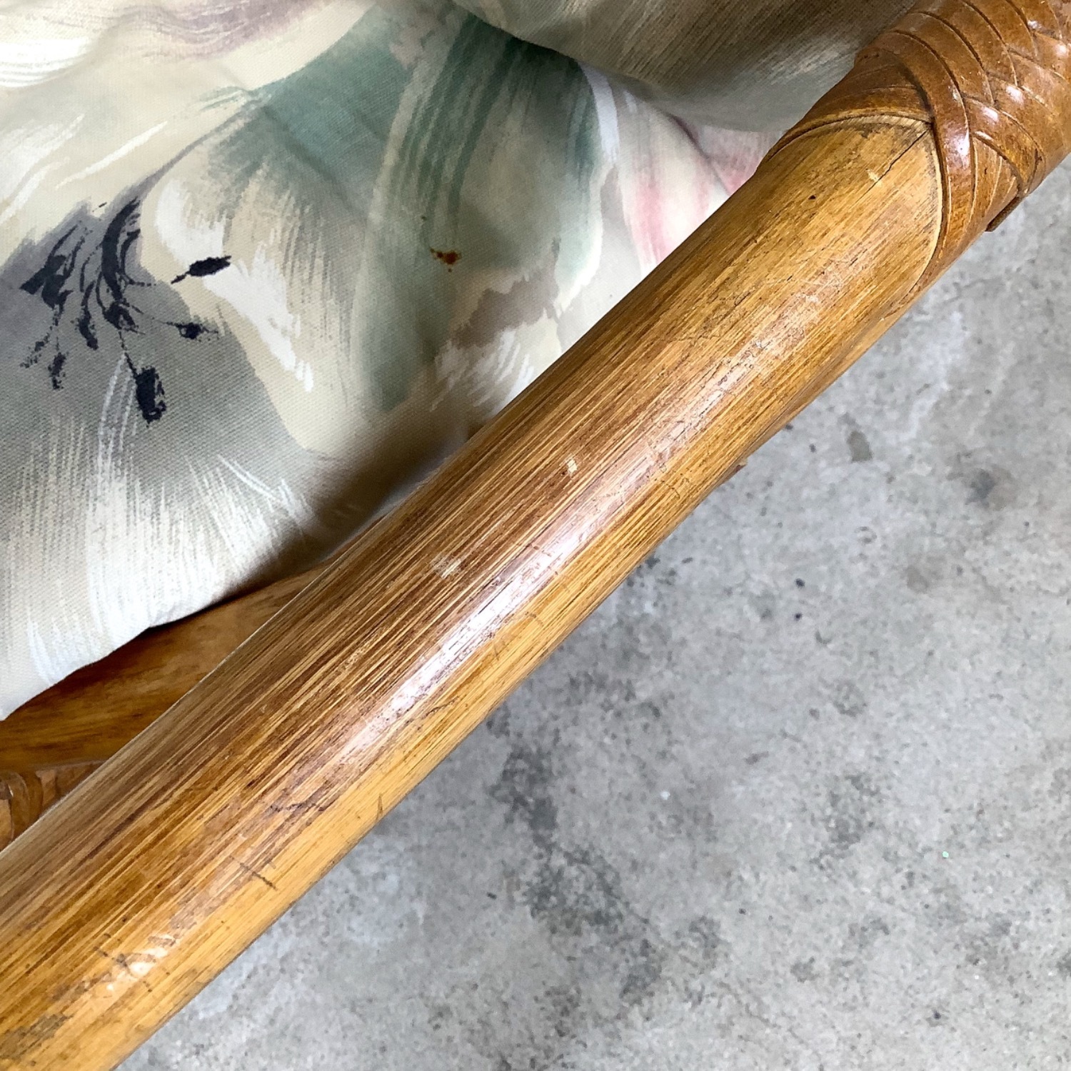 Pair Vintage Rattan Swivel Pedestal Lounge Chairs - image-20