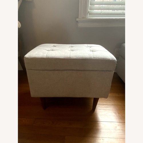 Used Target Natural Fabric Ottoman for sale on AptDeco