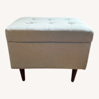 Target Natural Fabric Ottoman
