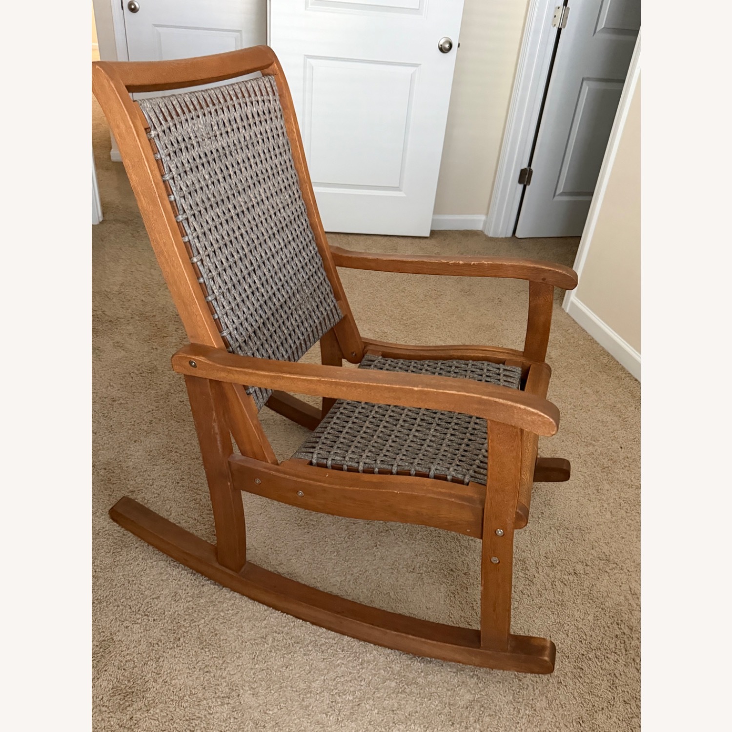 Grey Wicker Eucalyptus Rocking Chair - image-1