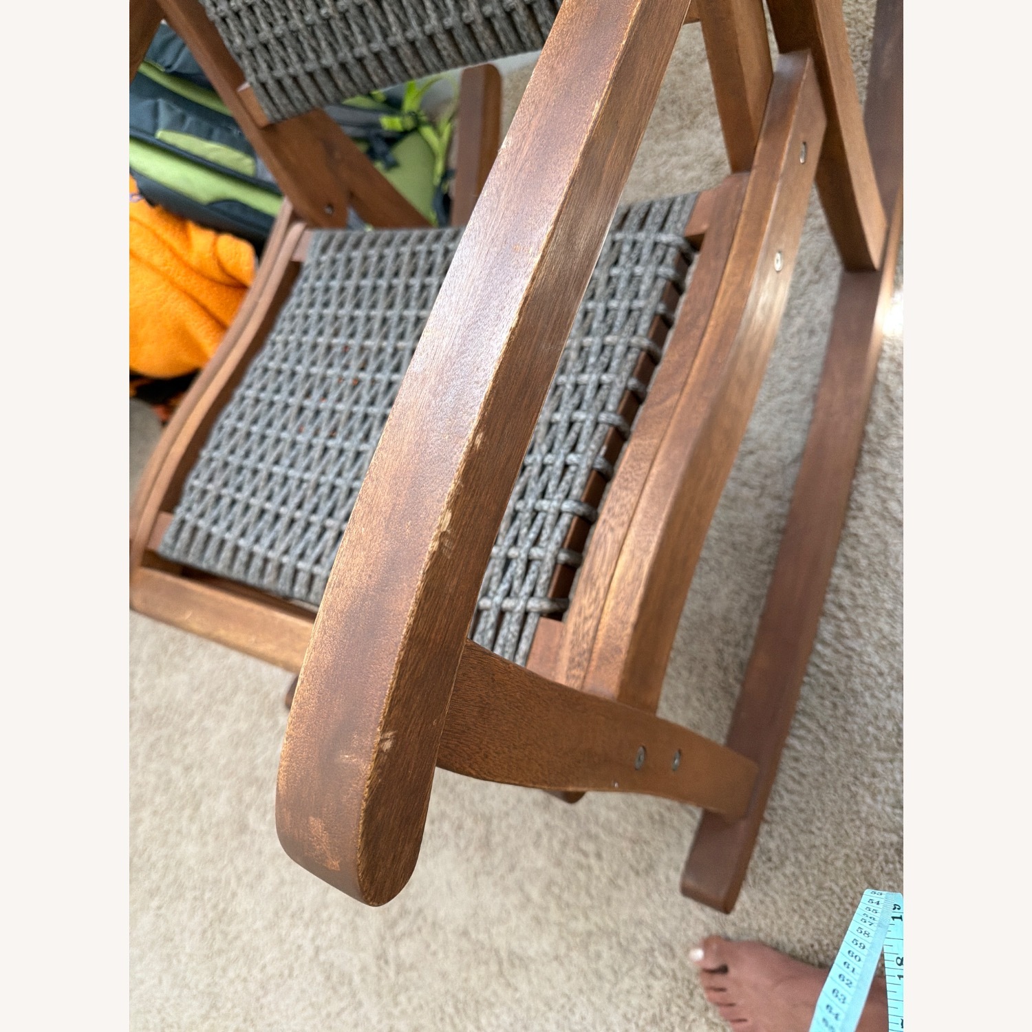 Grey Wicker Eucalyptus Rocking Chair - image-3