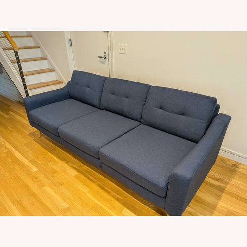 Used Burrow Nomad 3 Seater, Blue Navy Slope Arms for sale on AptDeco