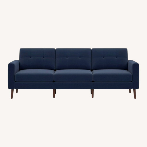 Used Burrow Nomad 3 Seater, Blue Navy Slope Arms for sale on AptDeco