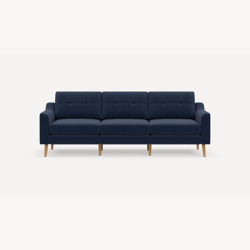 Used Burrow Nomad 3 Seater, Blue Navy Slope Arms for sale on AptDeco