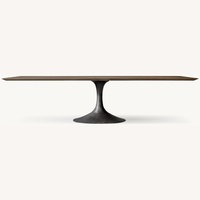 Restoration Hardware Aero Light Gray Wood Dining Table