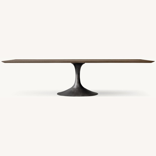 Used Restoration Hardware Aero Light Gray Wood Dining Table for sale on AptDeco