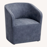 Restoration Hardware Aurelie Barrelback Leather Dining Chairs