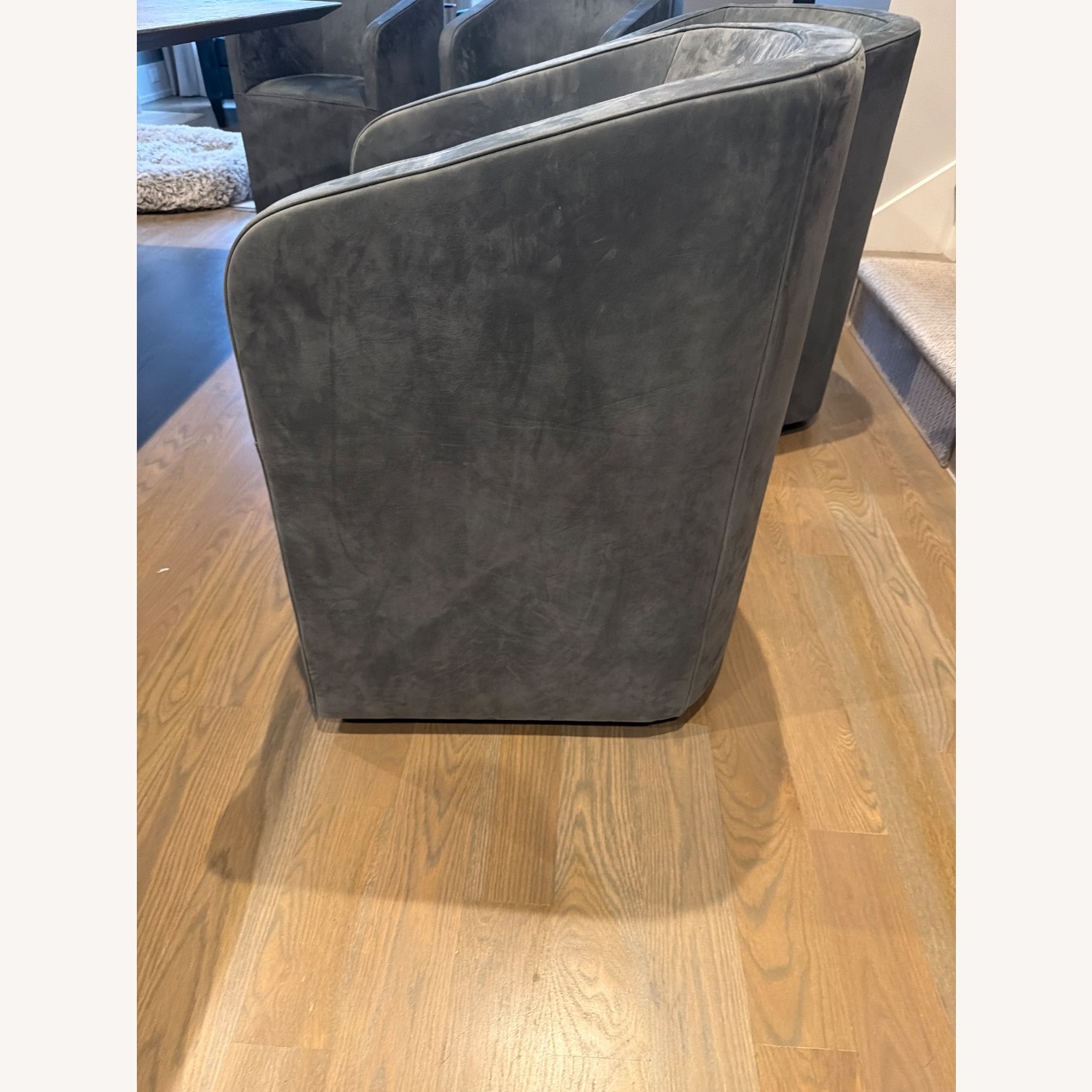 Restoration Hardware Aurelie Barrelback Leather Dining Chairs - image-3