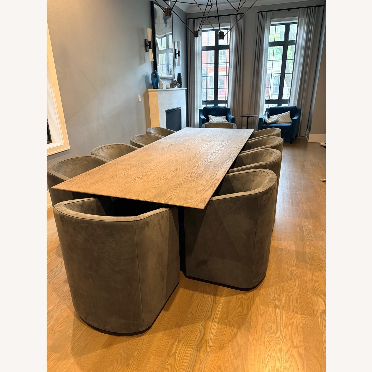 Restoration Hardware Aurelie Barrelback Leather Dining Chairs - image-2