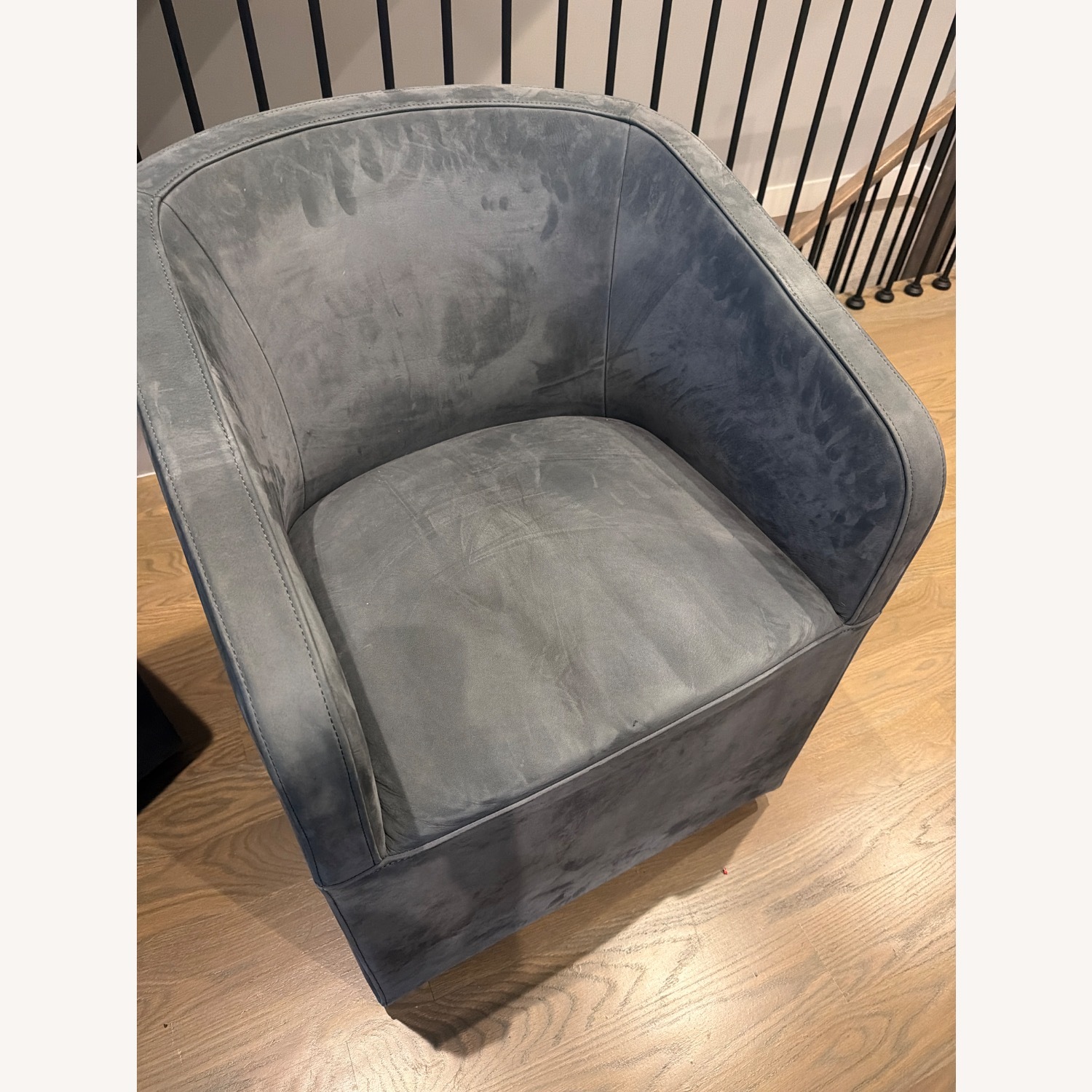 Restoration Hardware Aurelie Barrelback Leather Dining Chairs - image-4