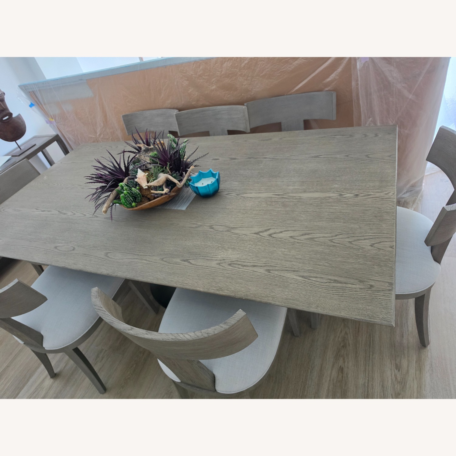 Restoration Hardware Light Gray Dining Table - image-3