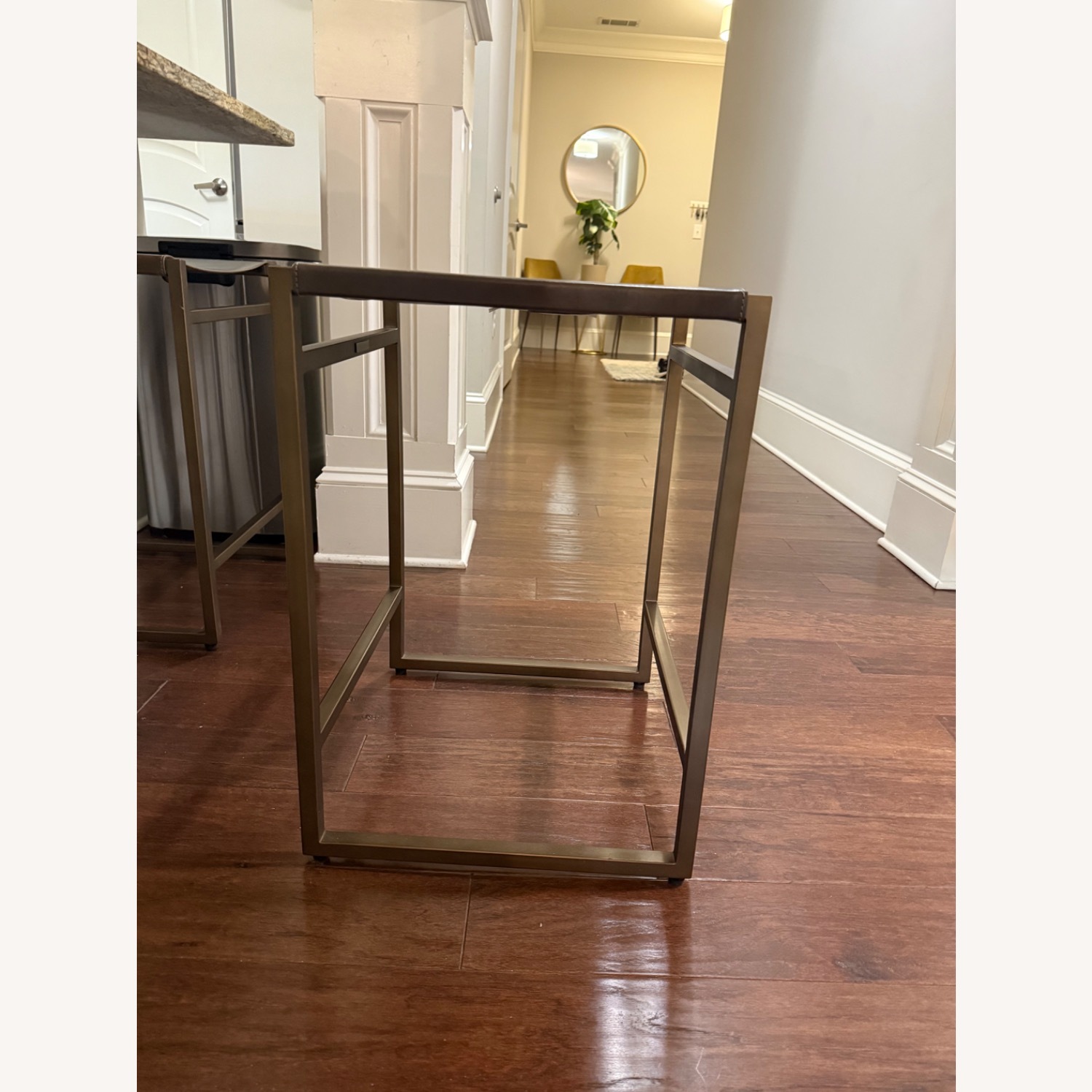 Pottery Barn Hardy Backless Leather Stool - image-4