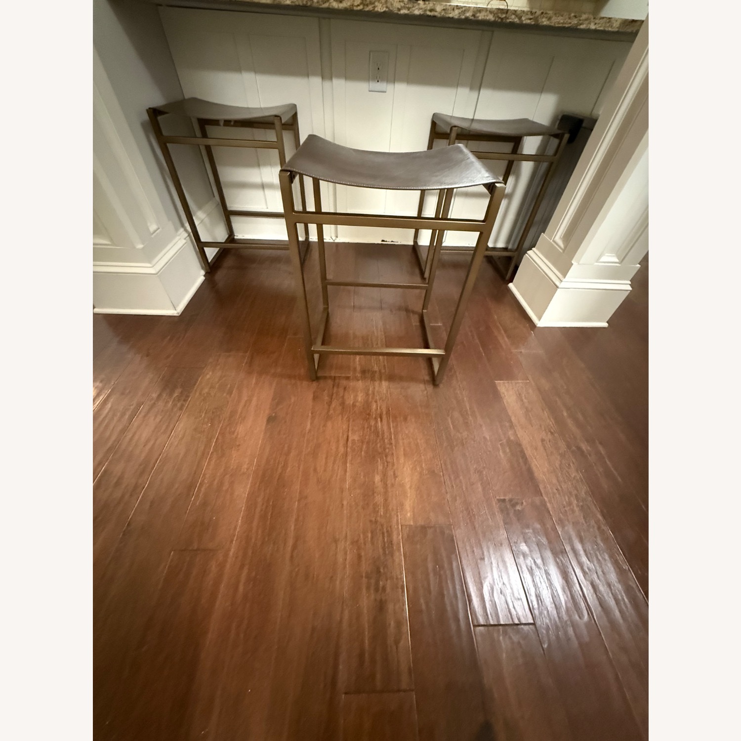 Pottery Barn Hardy Backless Leather Stool - image-3