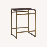 Pottery Barn Hardy Backless Leather Stool