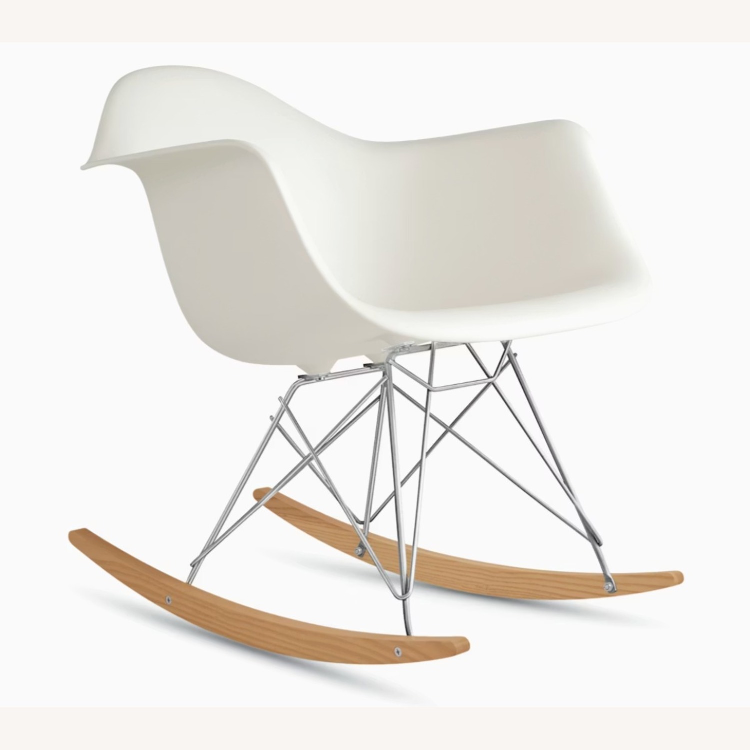 Eames Molded Plastic Armchair, Rocker Base - image-1