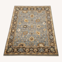 Ushak Style Area Rug, Magnetic Gray, 8’10” x 11’5”