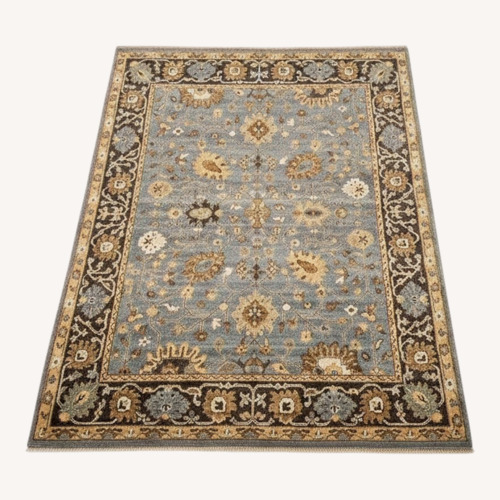 Used Ushak Style Area Rug, Magnetic Gray, 8’10” x 11’5” for sale on AptDeco