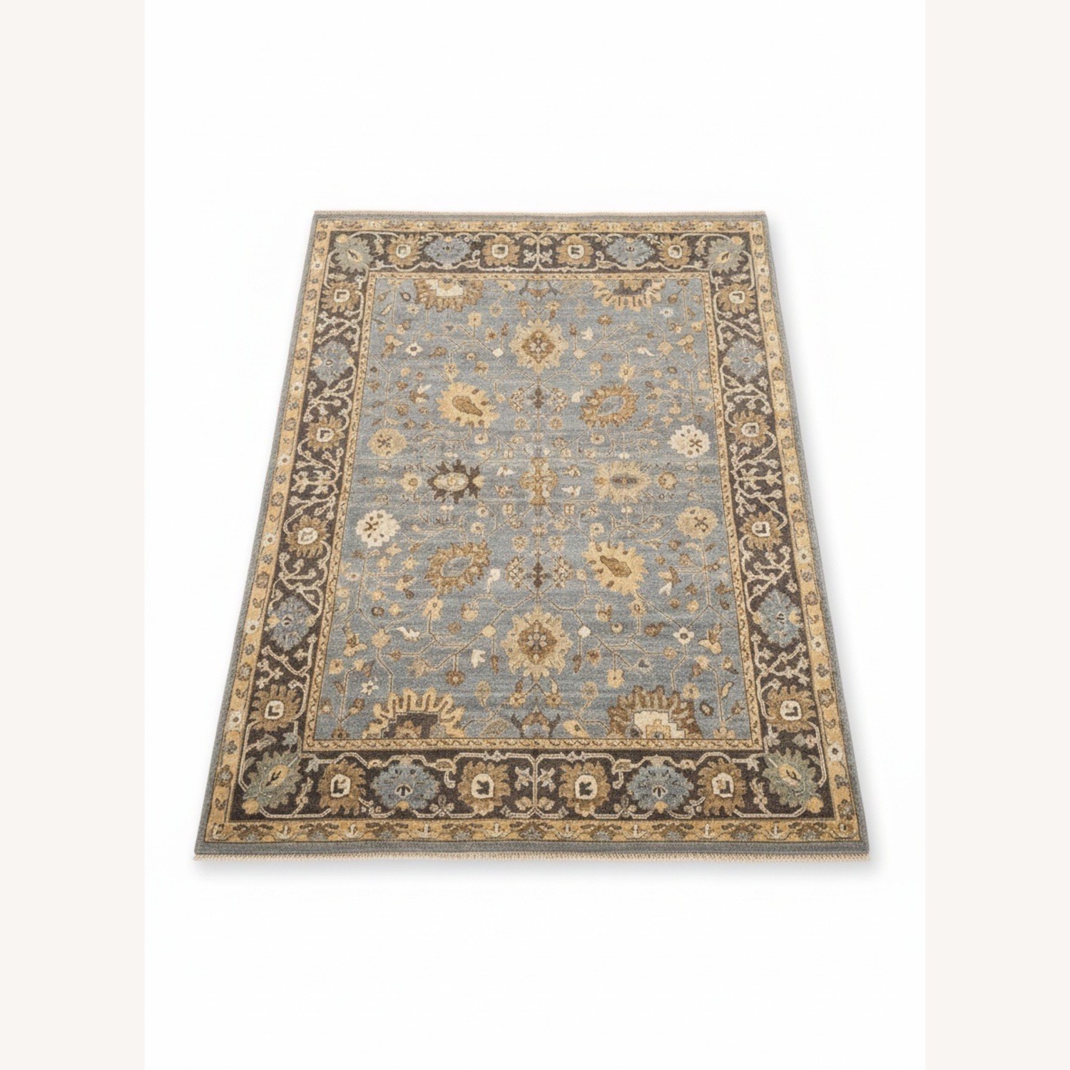 Ushak Style Area Rug, Magnetic Gray, 8’10” x 11’5” - image-1